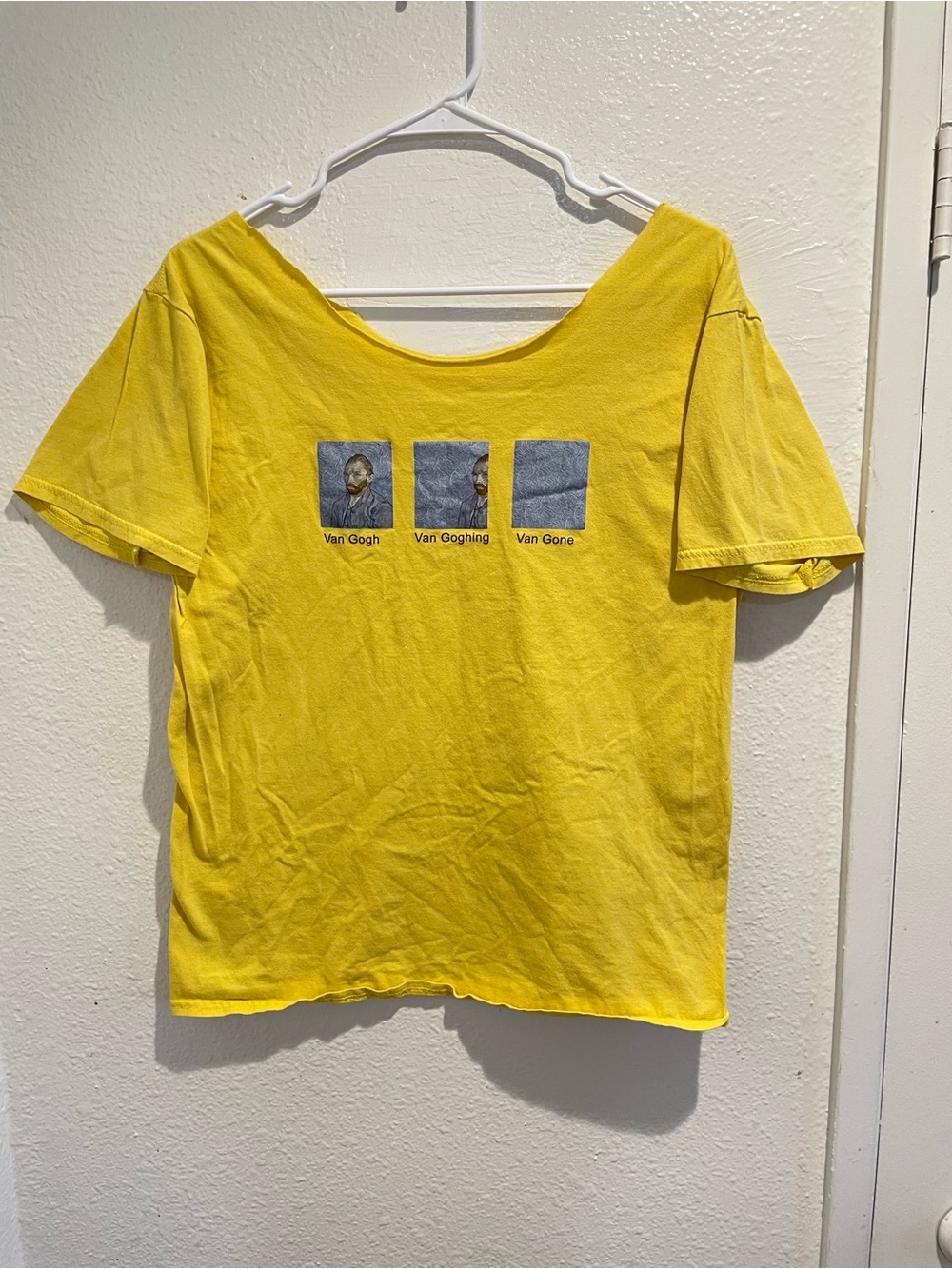 ✨ Aesthetic Van Gogh Art Meme Off Shoulder Slouchy Tee M
